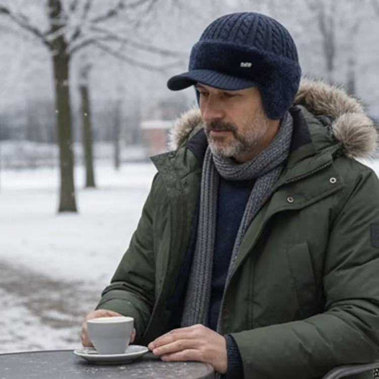 Praktická zimní čepice pro seniory – teplá a pohodlná(Univerzální pro muže a ženy )-✨Druhá položka za polovinu ceny ✨