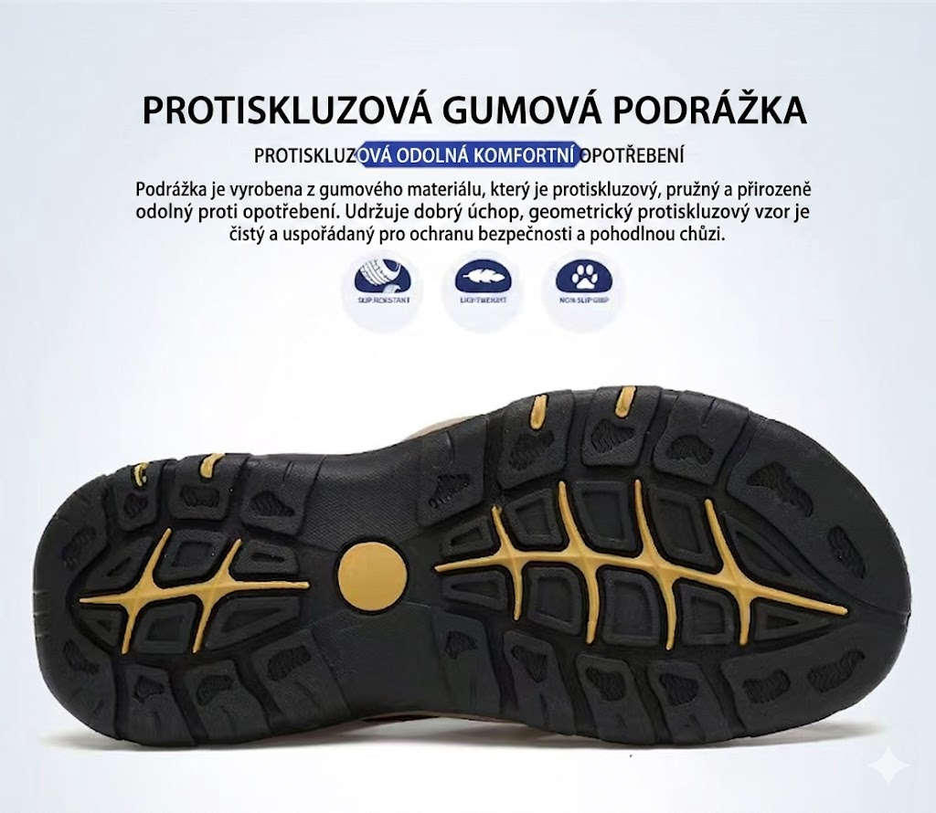 Pánské kožené sandály s uzavřenou špičkou – pohodlné, prodyšné a protiskluzové