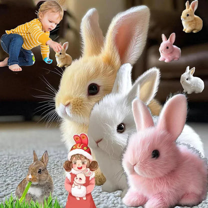 Hvězda francouzských domácností 🐰 Plyšová hračka BunnyBuddy™🎀 od Elthivo, realistická a roztomilá, přináší dětem radost.