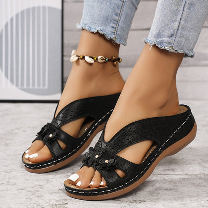 Elthivo dámské bezbolestné pohodlné ortopedické kožené sandály