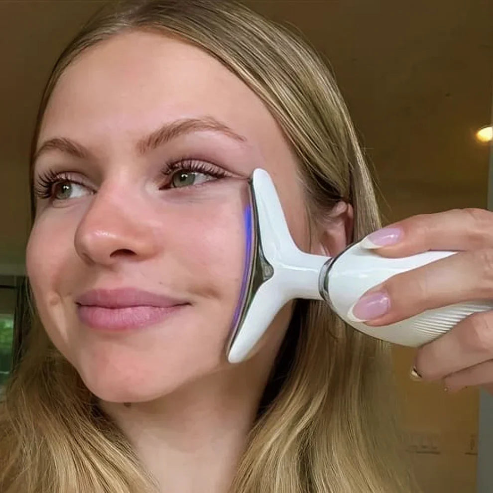 ✨ Světelný přístroj pro péči o krk s LED terapií, EMS a tepelnou masáží