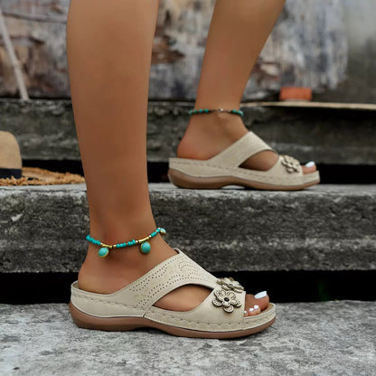 Elthivo dámské bezbolestné pohodlné ortopedické kožené sandály