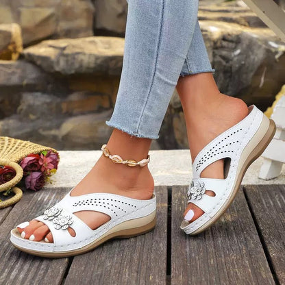 Elthivo dámské bezbolestné pohodlné ortopedické kožené sandály