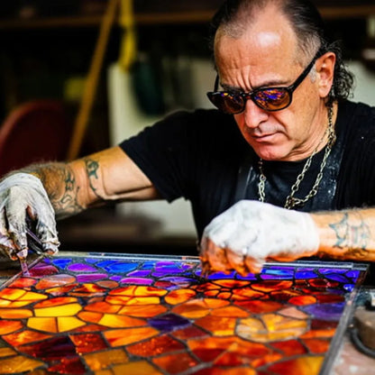 Elthivo Nejdokonalejší 3D ručně vyráběná barevná skleněná lampa ve tvaru štěněte