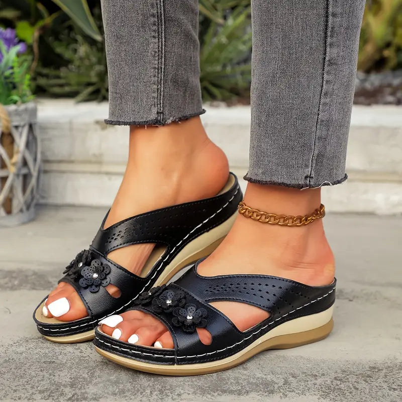 Elthivo dámské bezbolestné pohodlné ortopedické kožené sandály