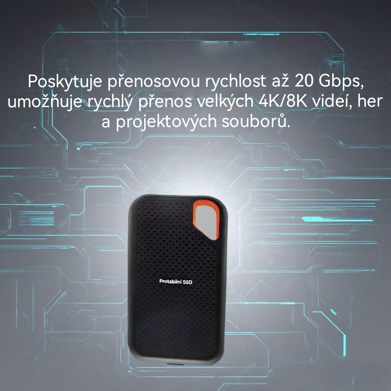 30TB externí pevný disk typu C Přenosný – masivní úložiště, dokonalý výkon