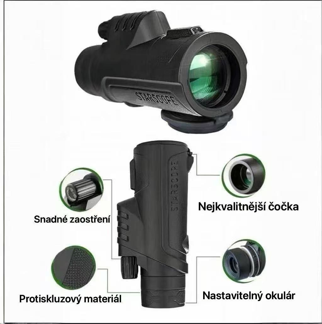 HD profesionální monokulární dalekohled a kamera – hvězdářský dalekohled pro mobilní telefon, vhodný pro pozorování Měsíce a souhvězdí.