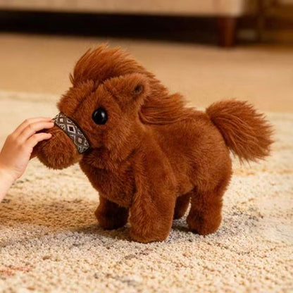 Kdo v dětství nesnil o vlastním koníkovi? 🎁 Běhající plyšový koník, certifikace EU – vánoční dárek! 🔥