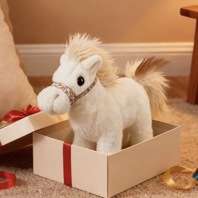 Kdo v dětství nesnil o vlastním koníkovi? 🎁 Běhající plyšový koník, certifikace EU – vánoční dárek! 🔥