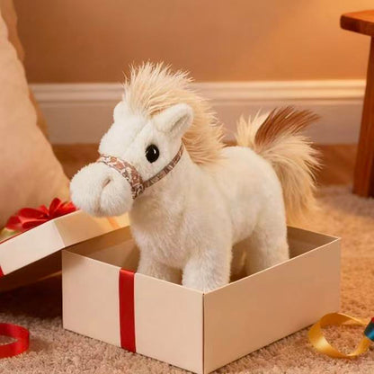 Kdo v dětství nesnil o vlastním koníkovi? 🎁 Běhající plyšový koník, certifikace EU – vánoční dárek! 🔥
