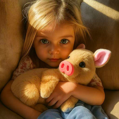 Roztomilé plyšové selátko — terapeutický společník pro radost a klid v každém věku