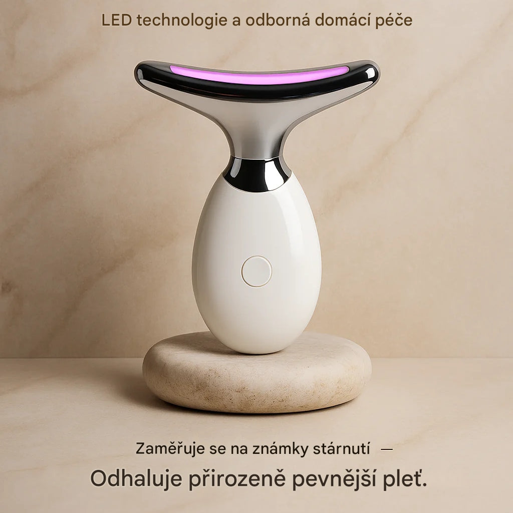 Tvarovací přístroj s červeným světlem pro obličej, krk a paže – navržený pro pokožku starších žen, pro hladší a pevnější kontury pleti