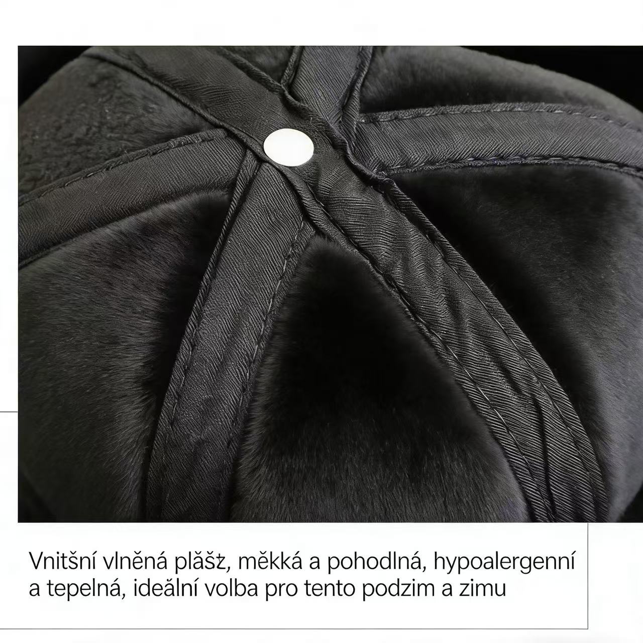 Pánská baseballová čepice z PU kůže s podšívkou🔥  | Větruodolná a teplá, pohodlná a odolná