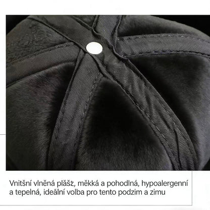 Pánská baseballová čepice z PU kůže s podšívkou🔥  | Větruodolná a teplá, pohodlná a odolná