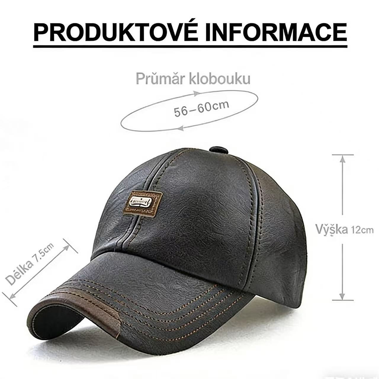 Pánská baseballová čepice z PU kůže s podšívkou🔥  | Větruodolná a teplá, pohodlná a odolná