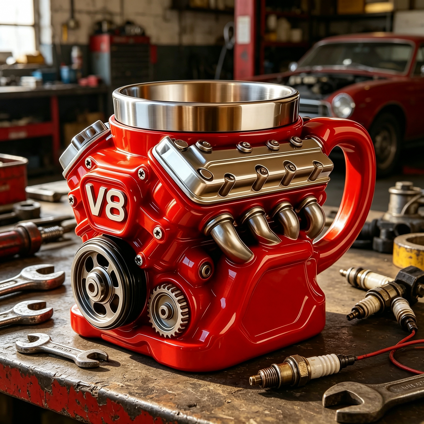 Elthivo Heritage V8 – designový hrnek inspirovaný motorem