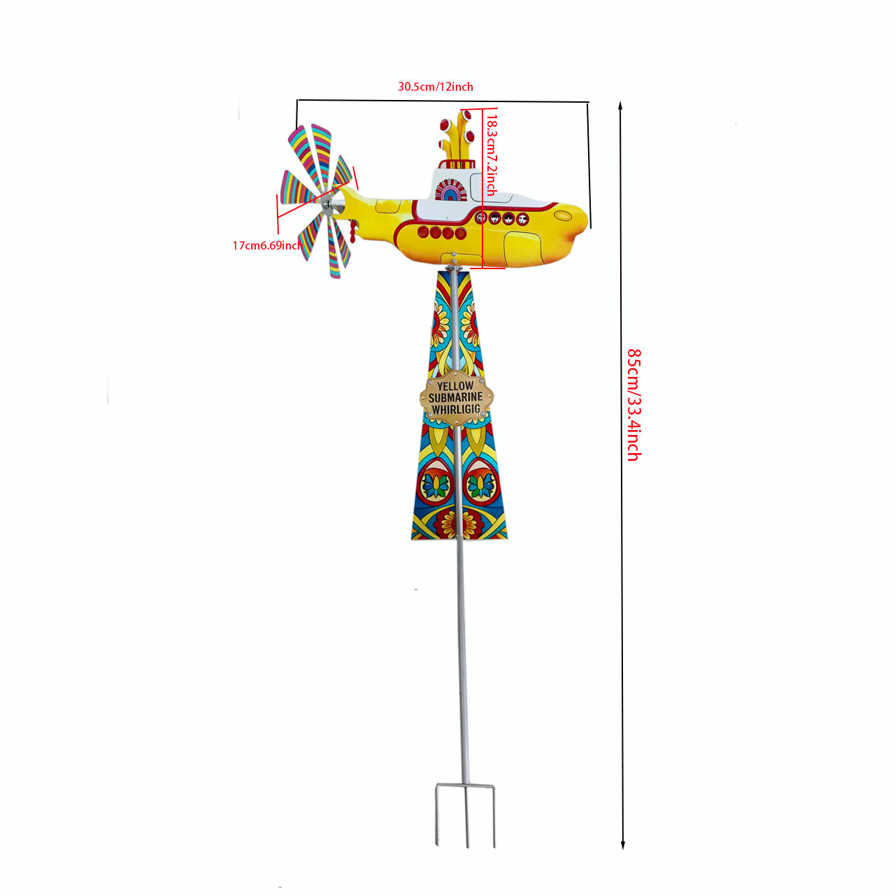Elthivo Submarine Wind Spinner – retro dekorace, která oživí vaši zahradu