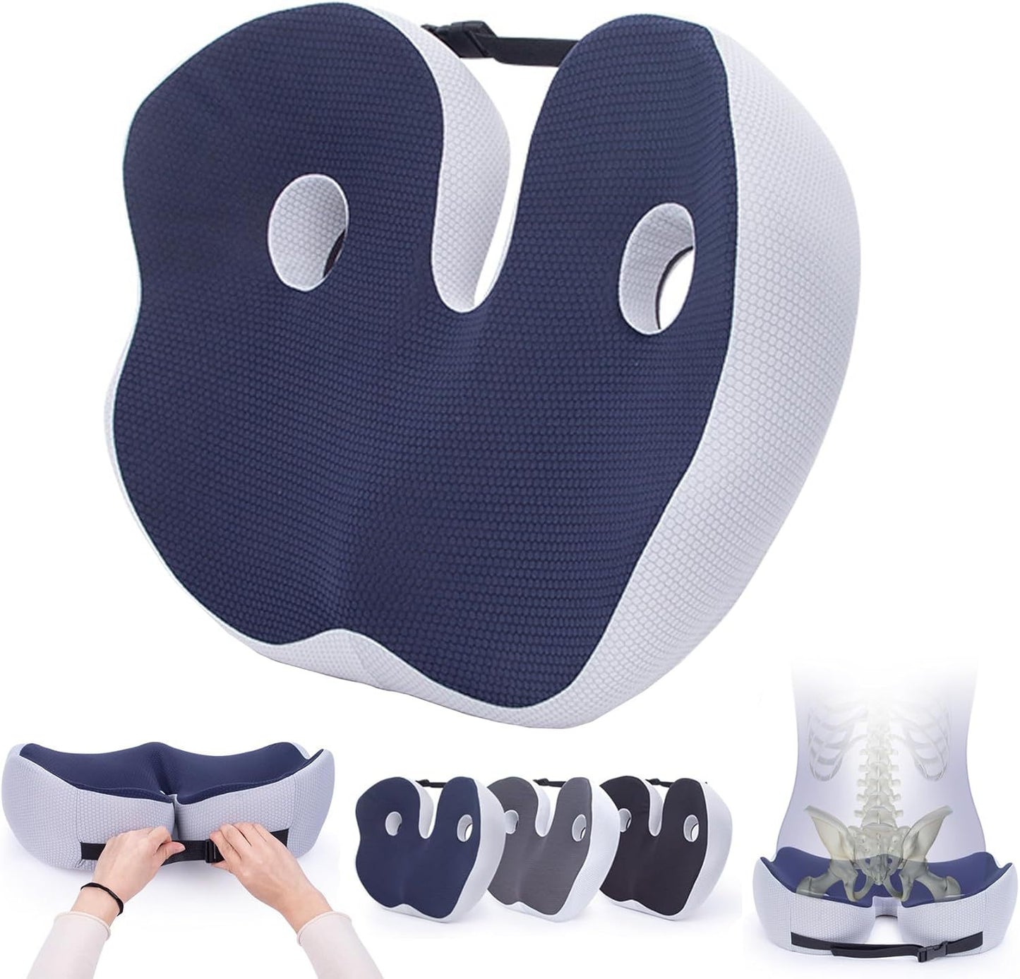Elthivo ErgoSeat Memory Foam Seat Cushion – ergonomický polštář pro pohodlné sezení každý den