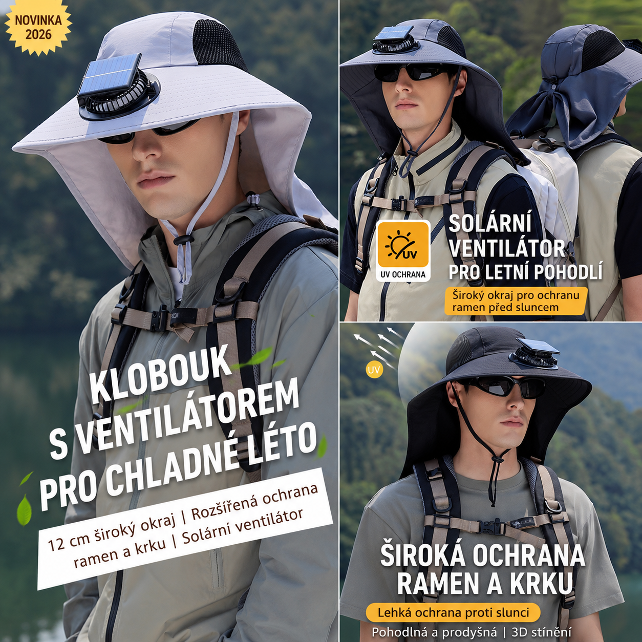 Chladivý klobouk s ventilátorem – úleva během horkých letních dnů