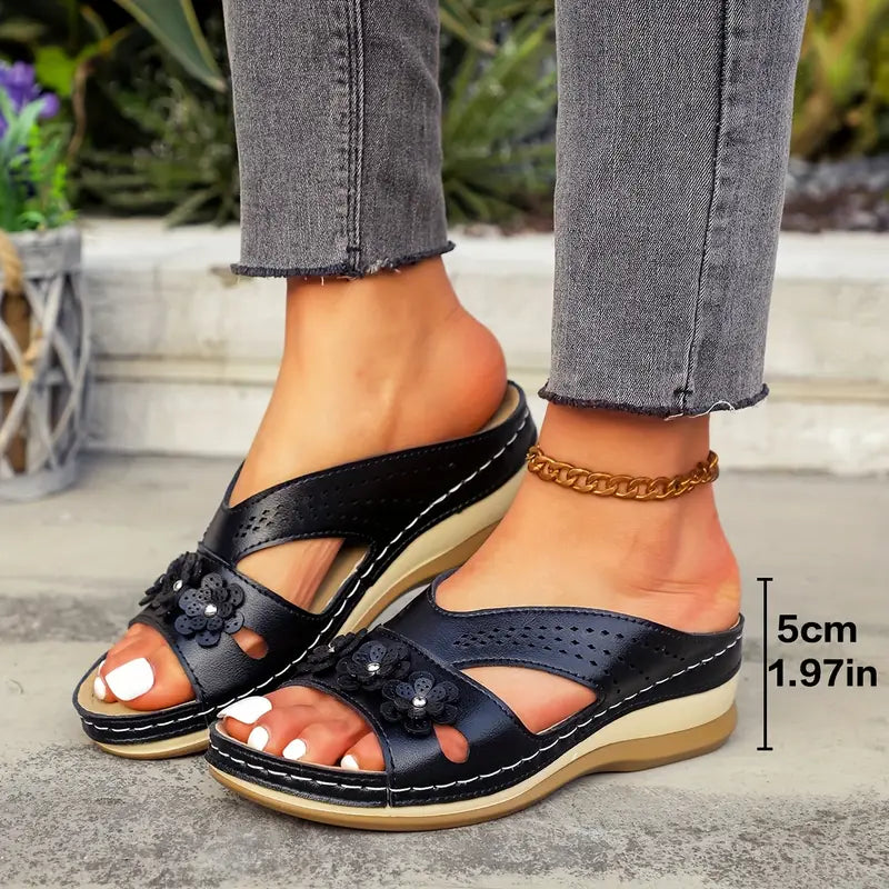 Elthivo dámské bezbolestné pohodlné ortopedické kožené sandály