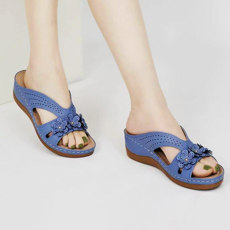 Elthivo dámské bezbolestné pohodlné ortopedické kožené sandály