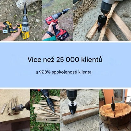 Za jednu sekundu se naučíte štípat dříví vrtákem tak snadno, jako byste krájeli máslo!