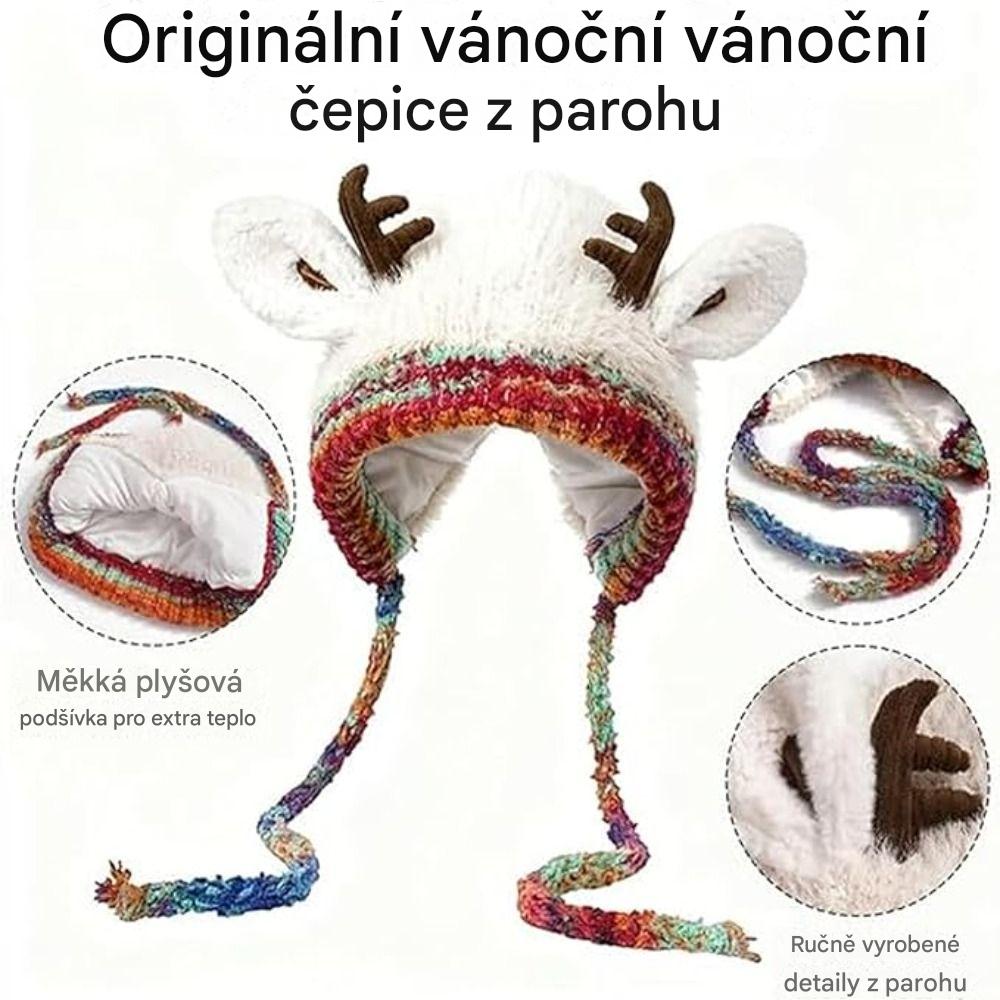 Teplý vánoční dárek na celou zimu – roztomilá čepice s jelenem, která doprovází děti při každém radostném výletu