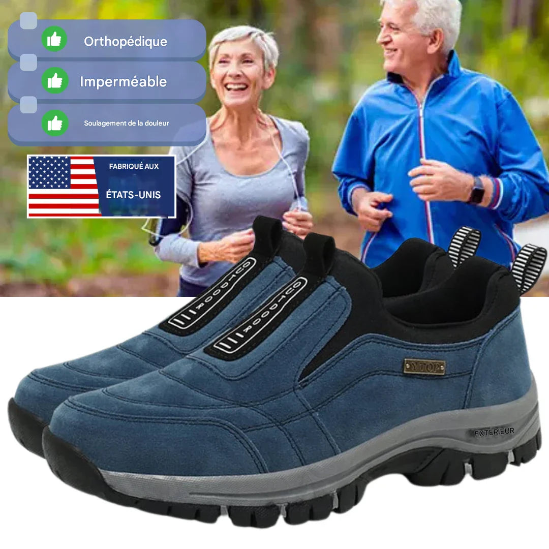 Voděodolné a pohodlné ortopedické boty pro muže vhodné na chůzi a turistiku