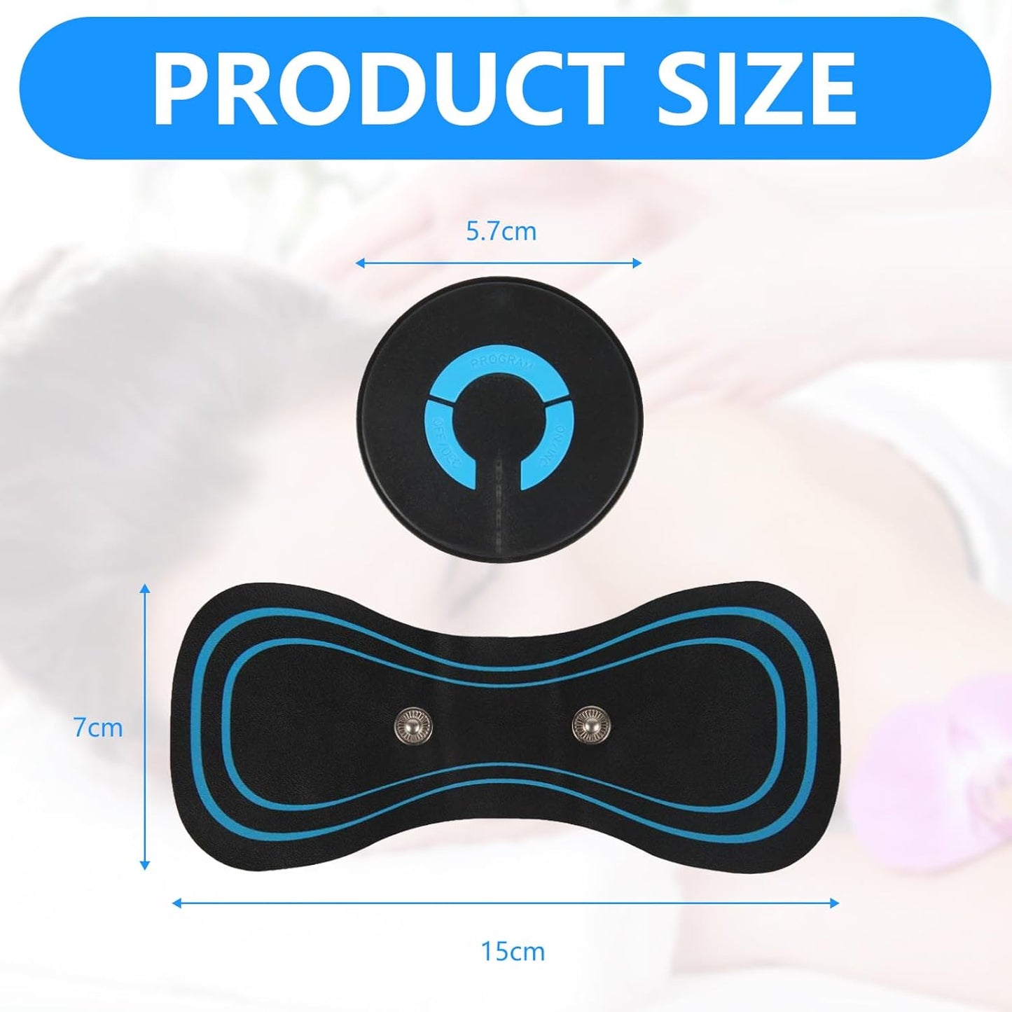 Přenosná pulzní masážní náplast｜Kompaktní masážní přístroj pro úlevu od únavy krční, bederní a zádové oblasti