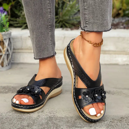 Elthivo dámské bezbolestné pohodlné ortopedické kožené sandály