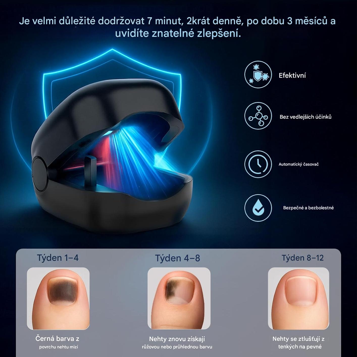 Elthivo Laserové LED zařízení pro léčbu nehtové mykózy