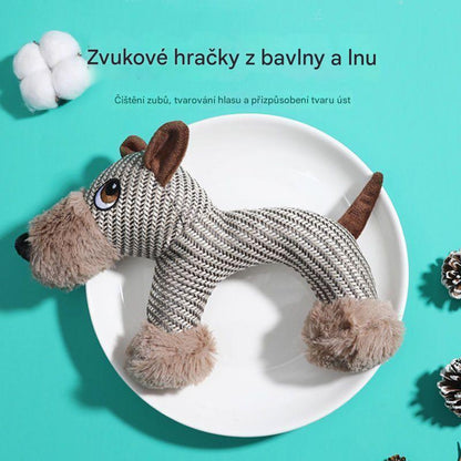 Odolná hračka z lněné tkaniny – uklidňuje a baví vašeho psa🐕