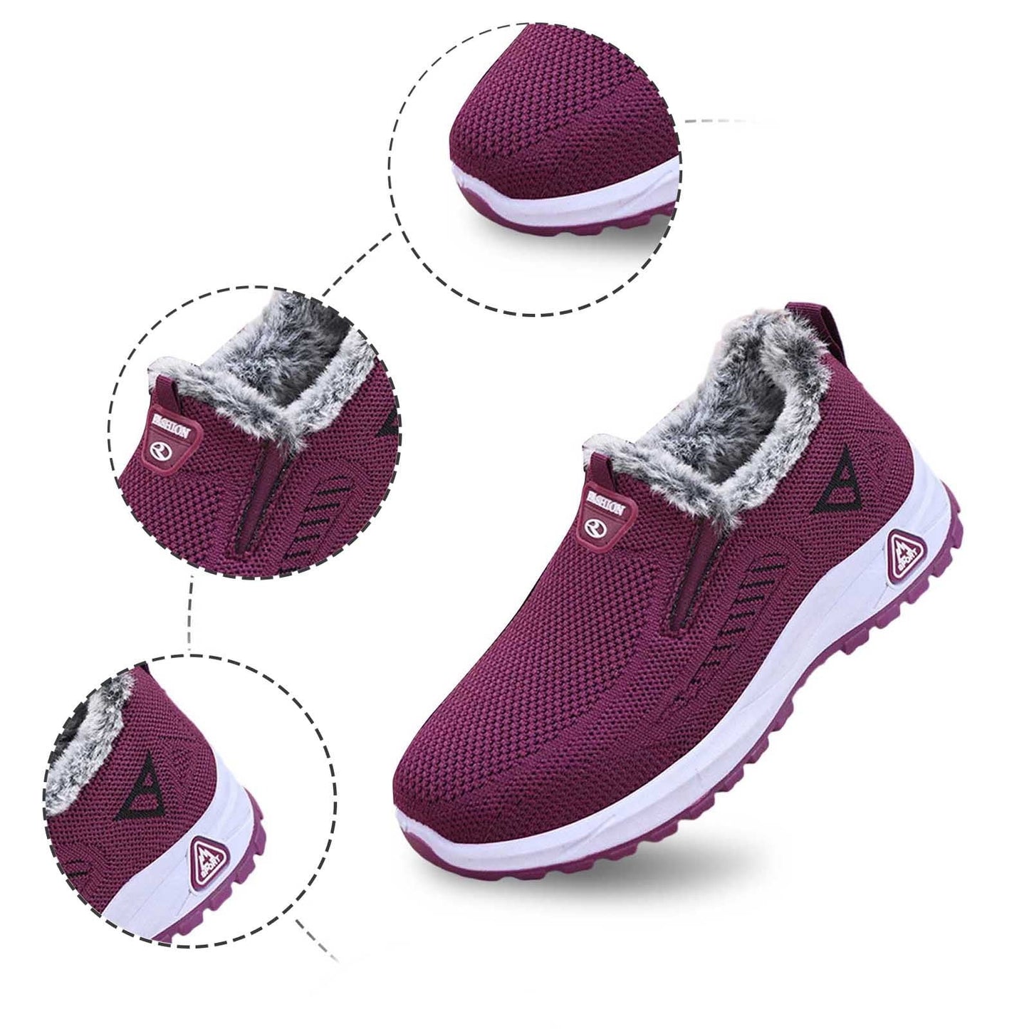 Dámské zimní zateplené boty pro seniorky Teplé, lehké a pohodlné · Bez studených nohou v zimě