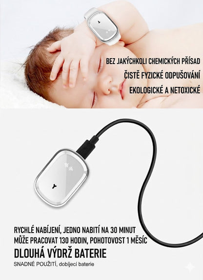 🦟 Ultrazvukový náramek proti komárům – pohodlná ochrana bez chemie