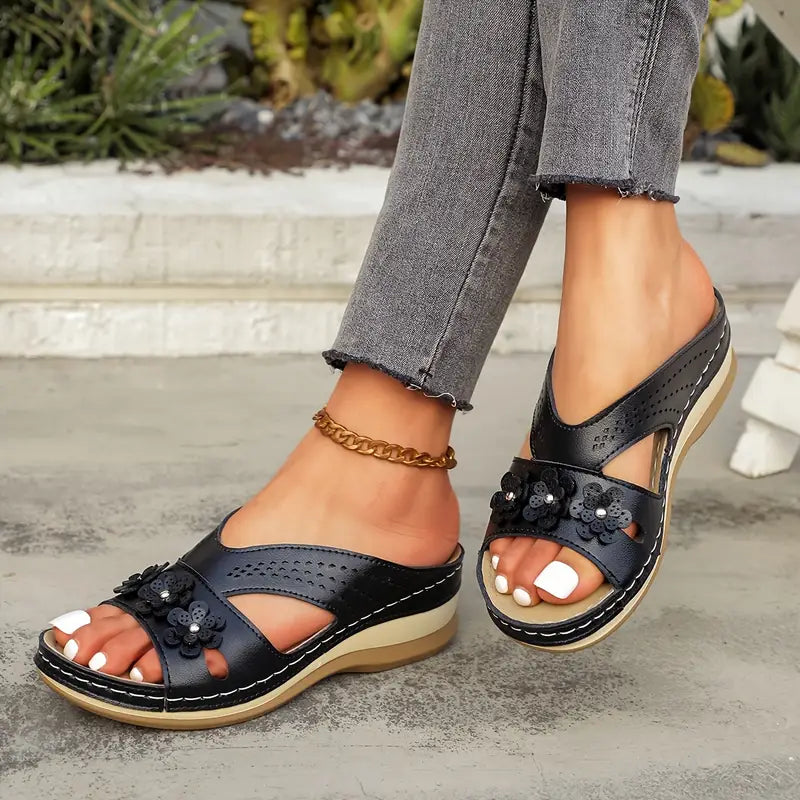 Elthivo dámské bezbolestné pohodlné ortopedické kožené sandály