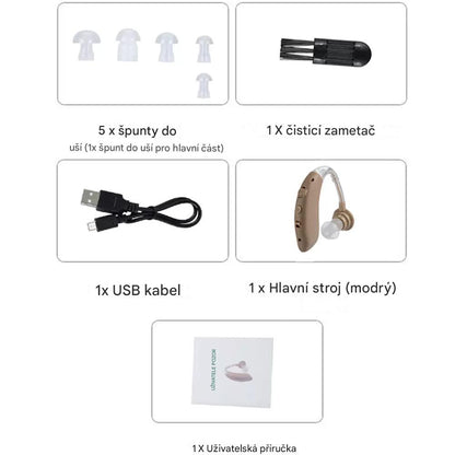 Nový inteligentní sluchový přístroj s potlačením hluku pro seniory