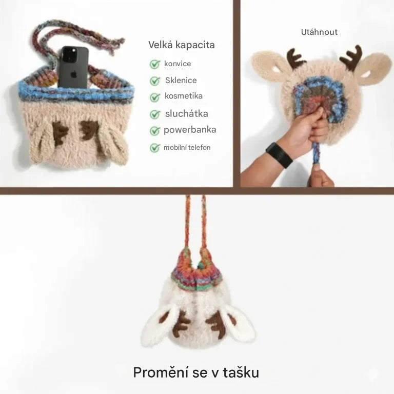 Teplý vánoční dárek na celou zimu – roztomilá čepice s jelenem, která doprovází děti při každém radostném výletu