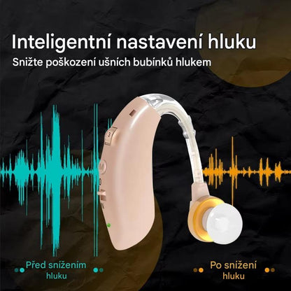 Nový inteligentní sluchový přístroj s potlačením hluku pro seniory