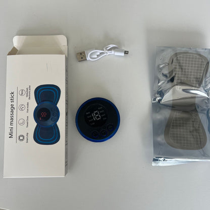 Přenosná pulzní masážní náplast｜Kompaktní masážní přístroj pro úlevu od únavy krční, bederní a zádové oblasti