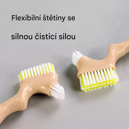 Ergonomická rukojeť a antibakteriální zubní kartáček z čisté ovčí vlny