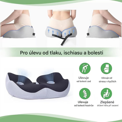 Elthivo ErgoSeat Memory Foam Seat Cushion – ergonomický polštář pro pohodlné sezení každý den