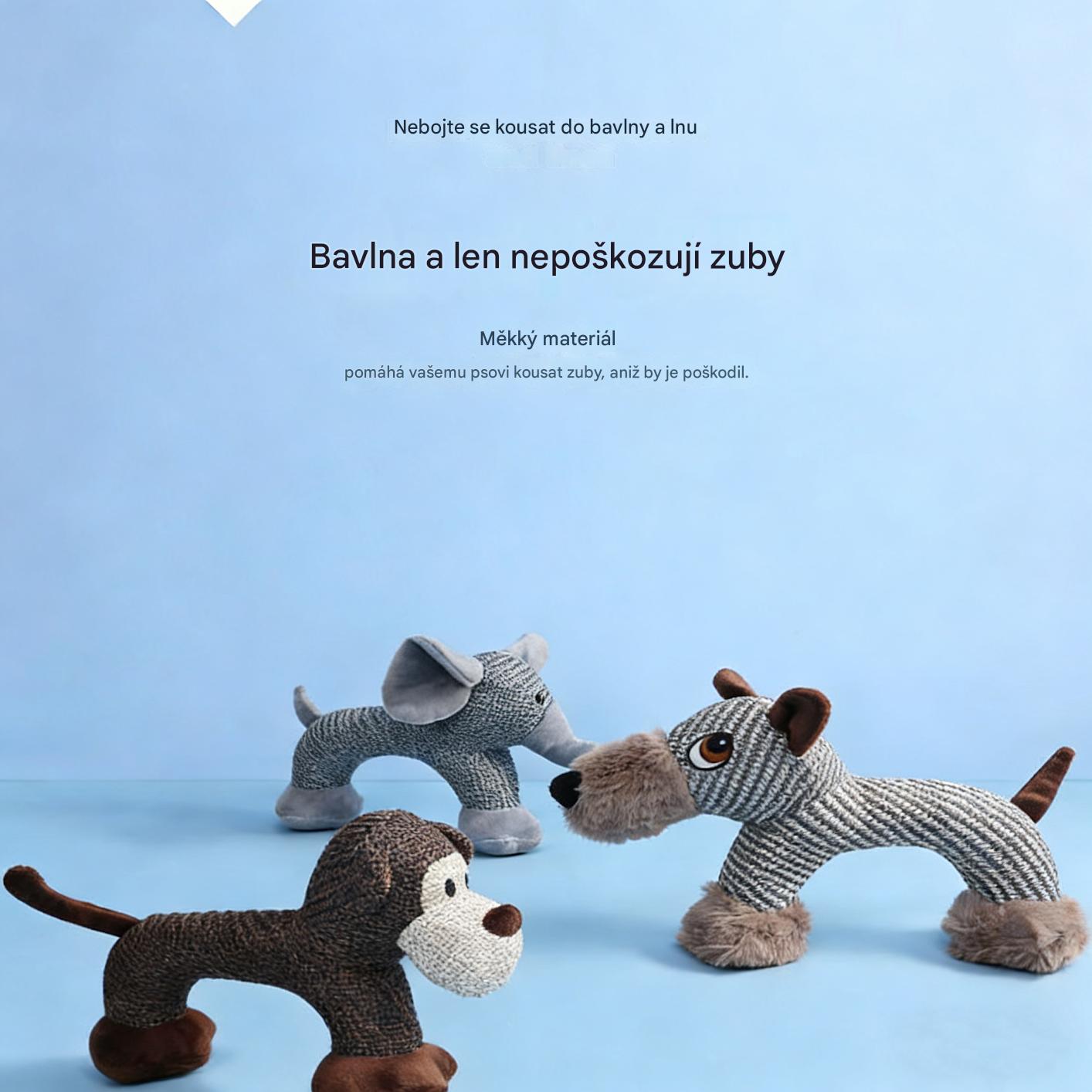 Odolná hračka z lněné tkaniny – uklidňuje a baví vašeho psa🐕