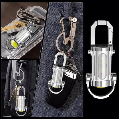 Elthivo™ KeyBlazer – Mini Silná LED Svítilna 1200 Lumenů, Přívěsek na Klíče, Nouzové Světlo a Powerbanka