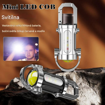 Elthivo™ KeyBlazer – Mini Silná LED Svítilna 1200 Lumenů, Přívěsek na Klíče, Nouzové Světlo a Powerbanka