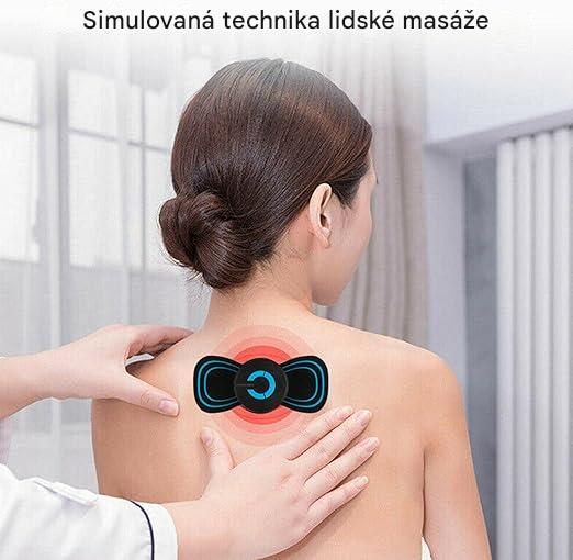 Přenosná pulzní masážní náplast｜Kompaktní masážní přístroj pro úlevu od únavy krční, bederní a zádové oblasti