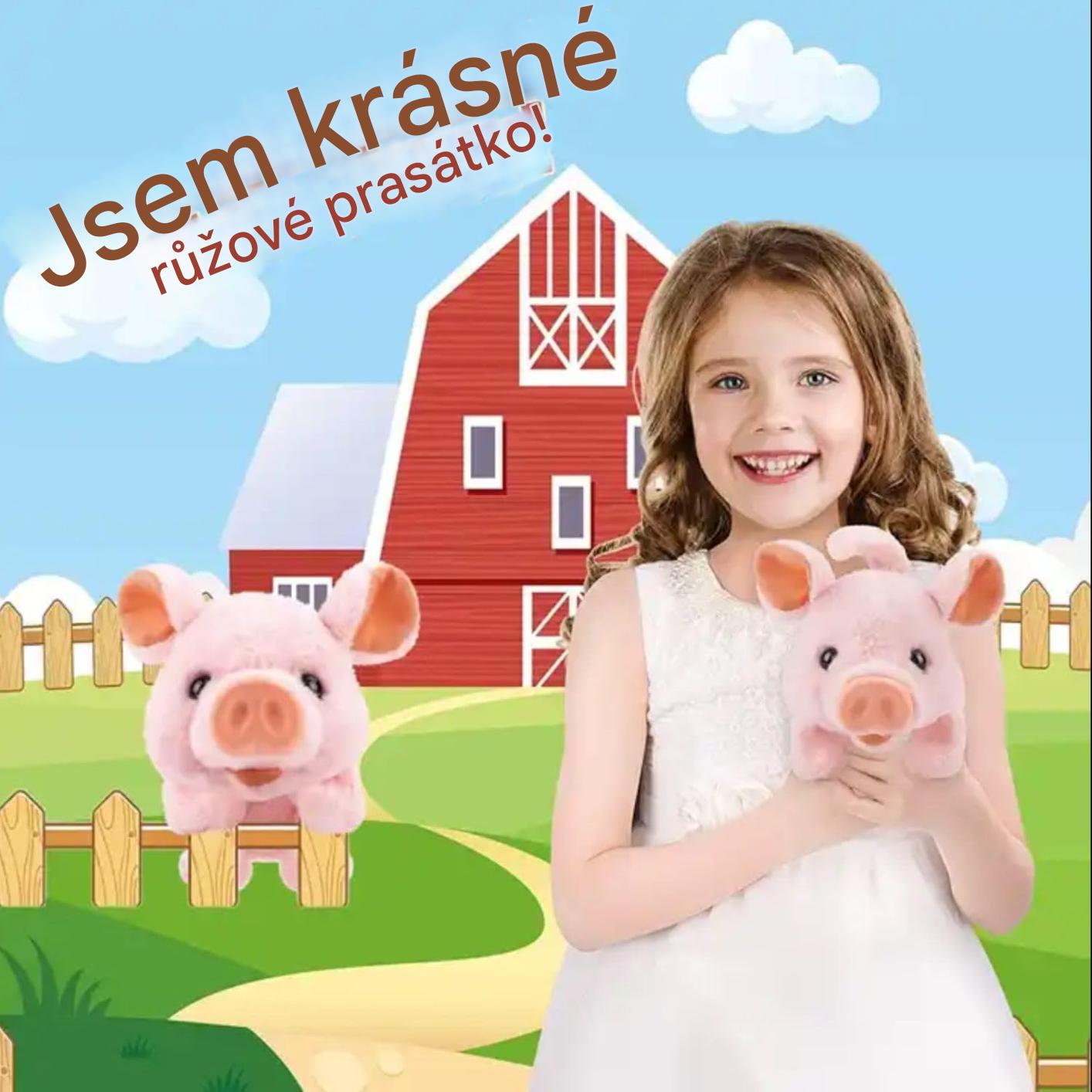 Roztomilé plyšové selátko — terapeutický společník pro radost a klid v každém věku