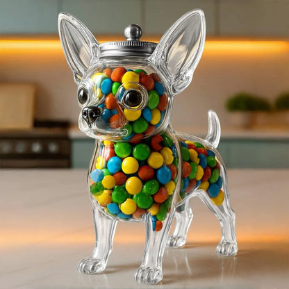 🐕 Sklenice na bonbóny Chihuahua-Originální dárek pro milovníky pejsků