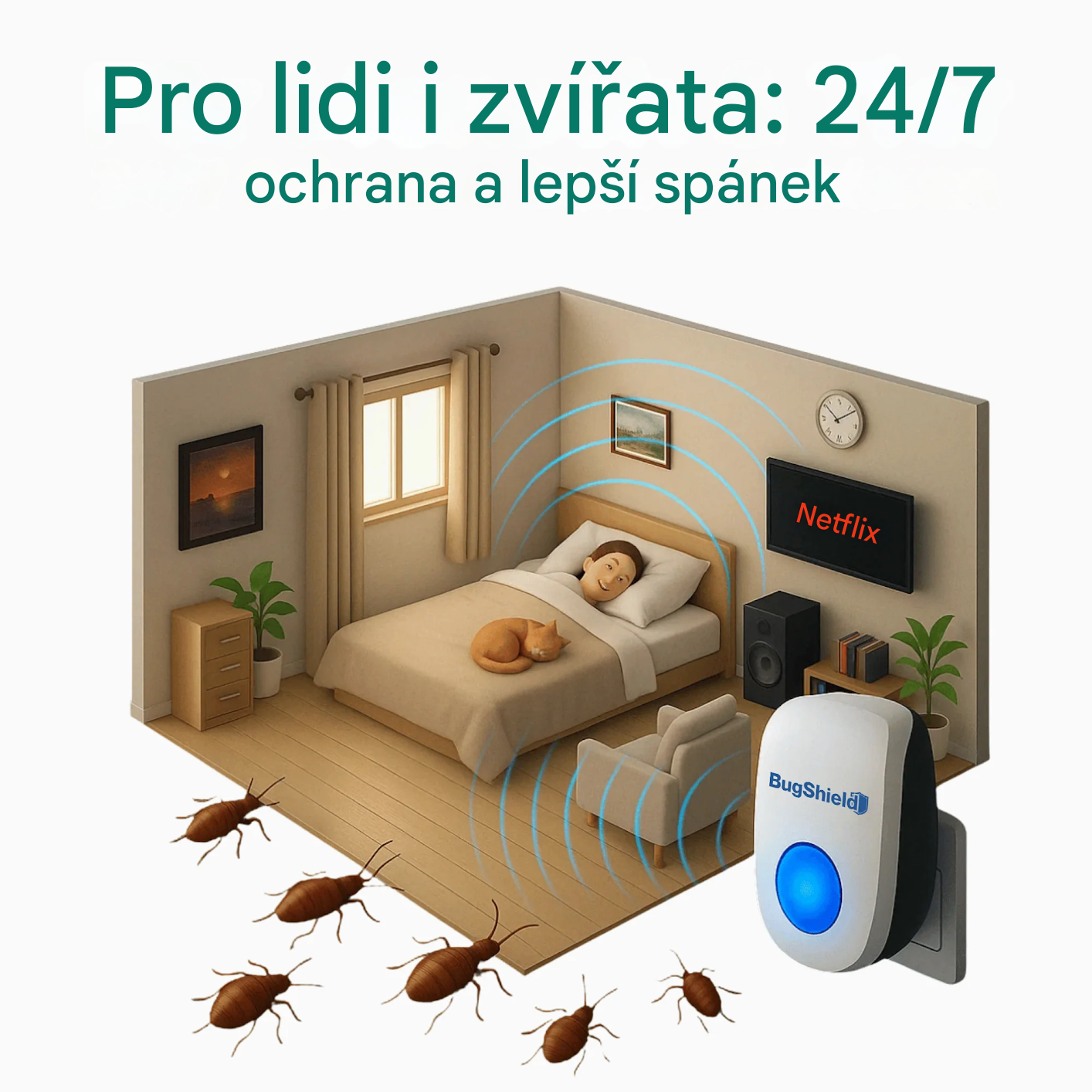 Ultrazvuk proti roztočům, blechám, štěnicím a komárům