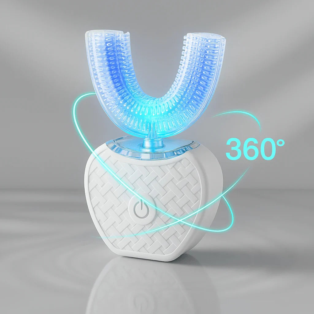 Ultrazvukový elektrický zubní kartáček pro seniory – 360° čištění, U-hlavice a jemná péče o dásně