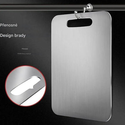 Elthivo™ krájecí deska z titanové slitiny – ultra odolná, hygienická a šetrná k nožům, nezbytný pomocník do vaší kuchyně